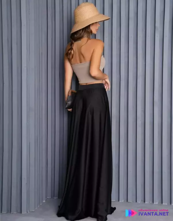 Атласная юбка в пол!