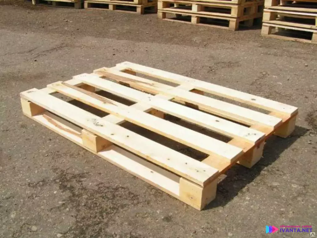 Поддон плоский четырехзаходный деревянный поддон 800х1200