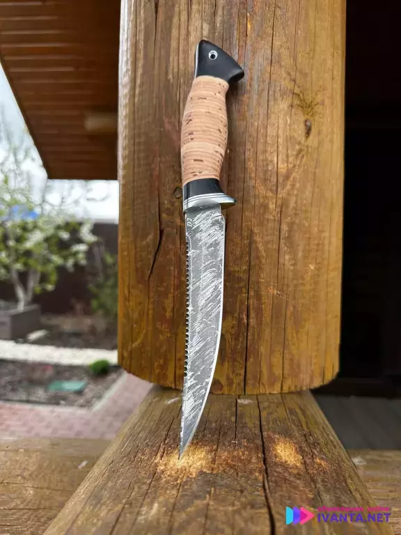 Рыбацкий нож из кованой стали D2