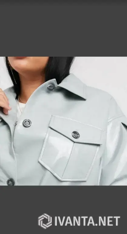 Модная виниловая куртка пиджак!