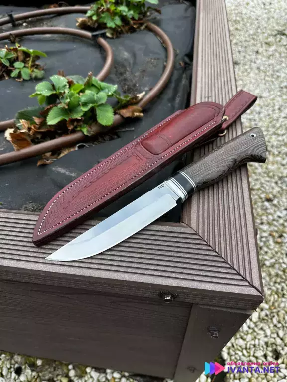 Универсальный нож из кованой стали Х12мф с твердостью клинка 64 HRC