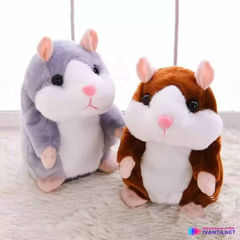 Интерактивная игрушка говорящий Попугай и Хомяк!