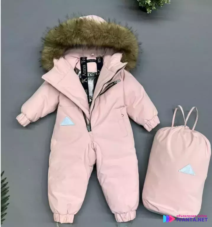 Комбинезон зимний для девочек 86 92 98 104 110