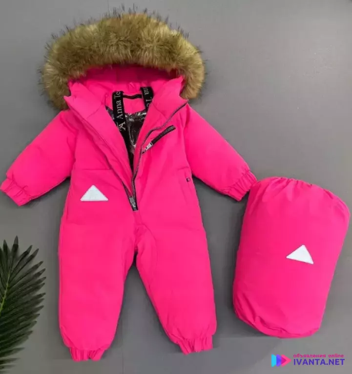 Комбинезон зимний для девочек 86 92 98 104 110