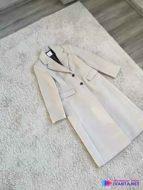 Пальто mango белое миди!