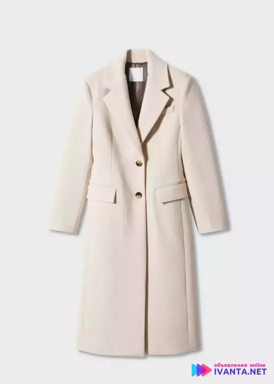 Пальто mango белое миди!