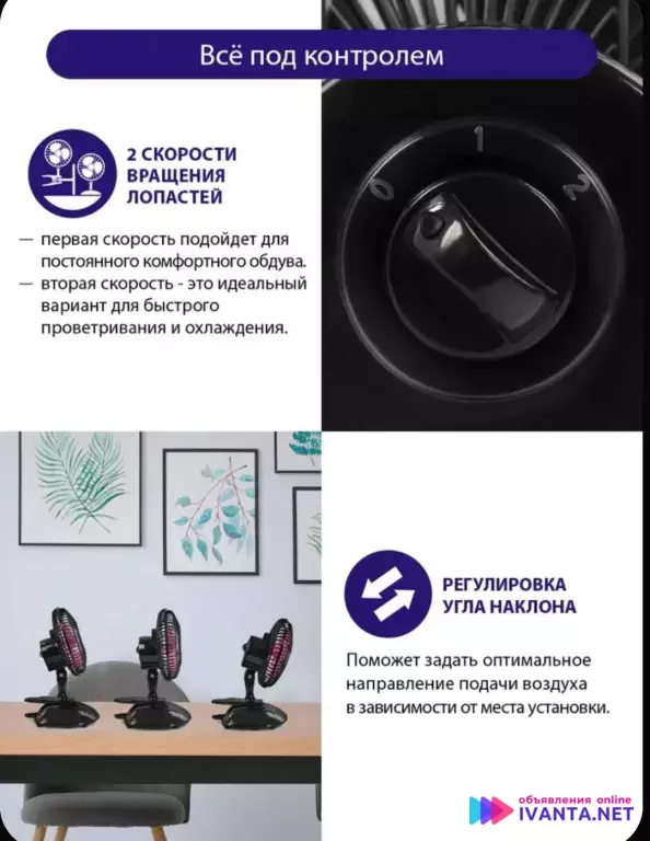 Настольный вентилятор