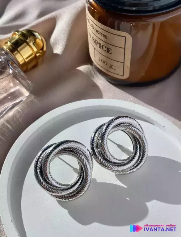 Серьги крупные кольца