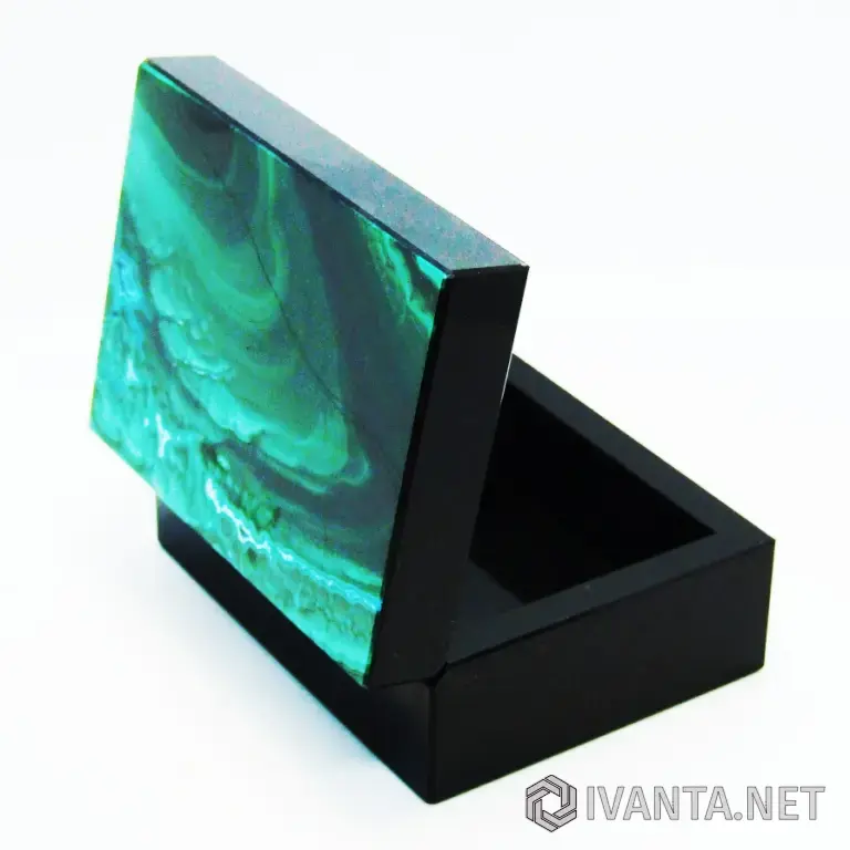 Малахит с Хризоколлой - Коллекционная Шкатулка