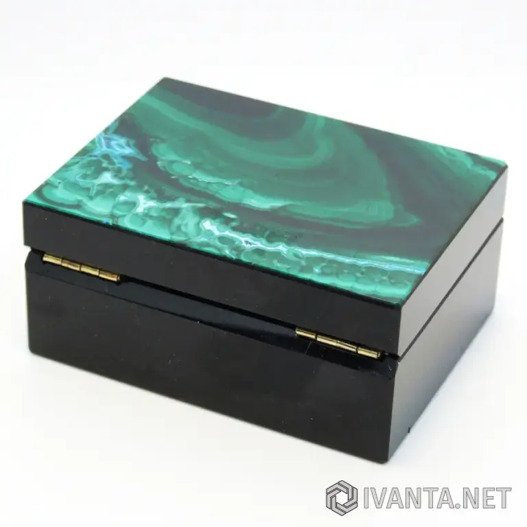 Малахит с Хризоколлой - Коллекционная Шкатулка