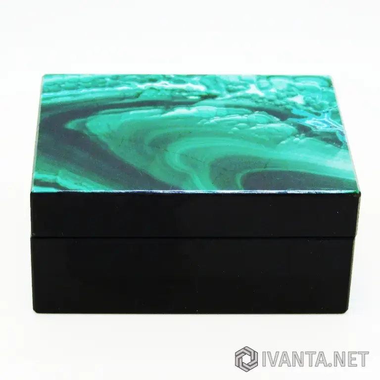 Малахит с Хризоколлой - Коллекционная Шкатулка