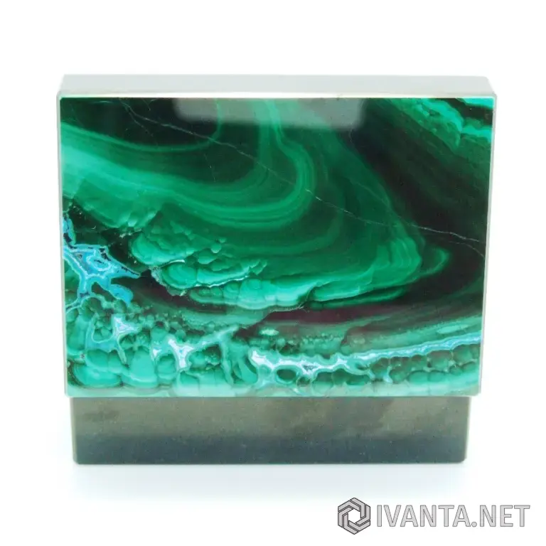 Малахит с Хризоколлой - Коллекционная Шкатулка