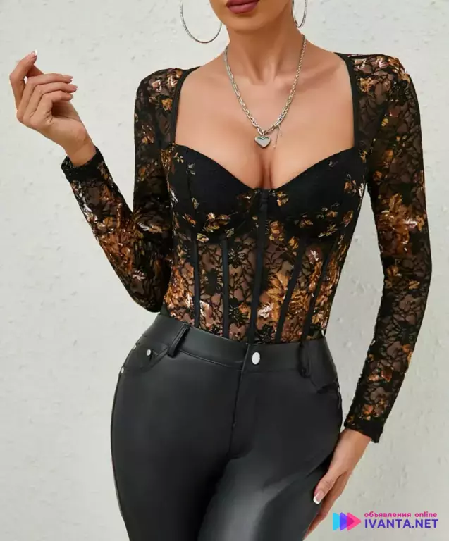 Женский Боди в Винтажном Стиле!