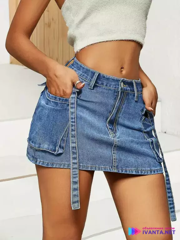 Джинсовая мини-юбка!
