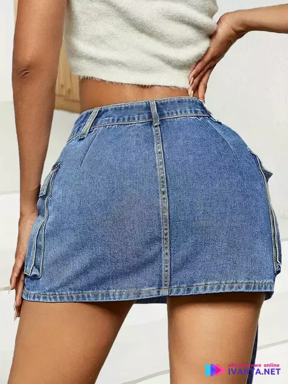 Джинсовая мини-юбка!