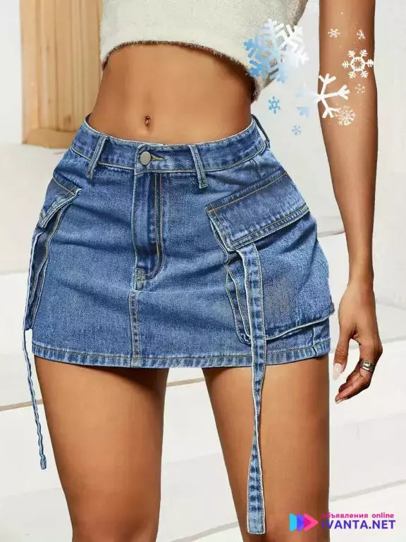 Джинсовая мини-юбка!