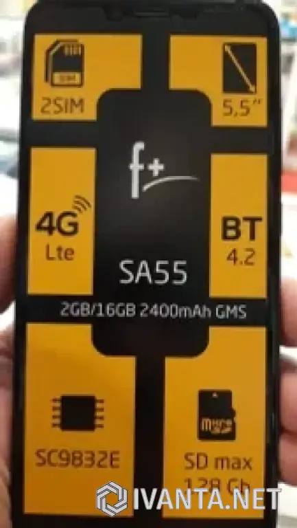 Смартфон F+ Серия SA55 2/16 ГБ Распечатаем и проверим при покупке. Цвет: синий.