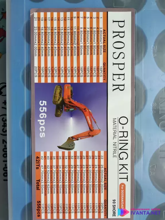 Набор О-колец Proster O-ring Kit Doosan/Daewoo