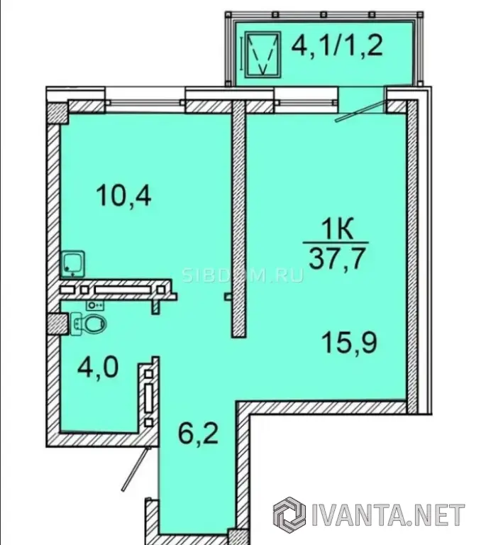 1-к. квартира, 37, 3 м², 15/24 эт.