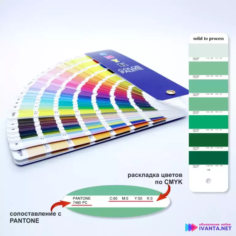 Пантонный цветовой Веер CMYK-to-PC (PANTONE Color Bridge)