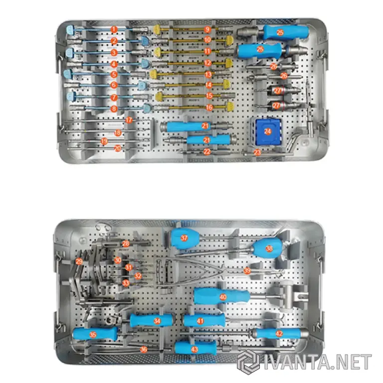 JB020000 Набор инструментов для переднего шейного межтелового кейджа (0-P)
