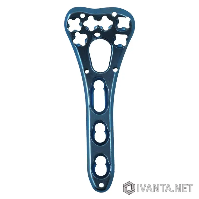 2.4/2,7 мм Блокированная VA Двухколонная волярная пластина для дистального отдела лучевой кости, стандартная