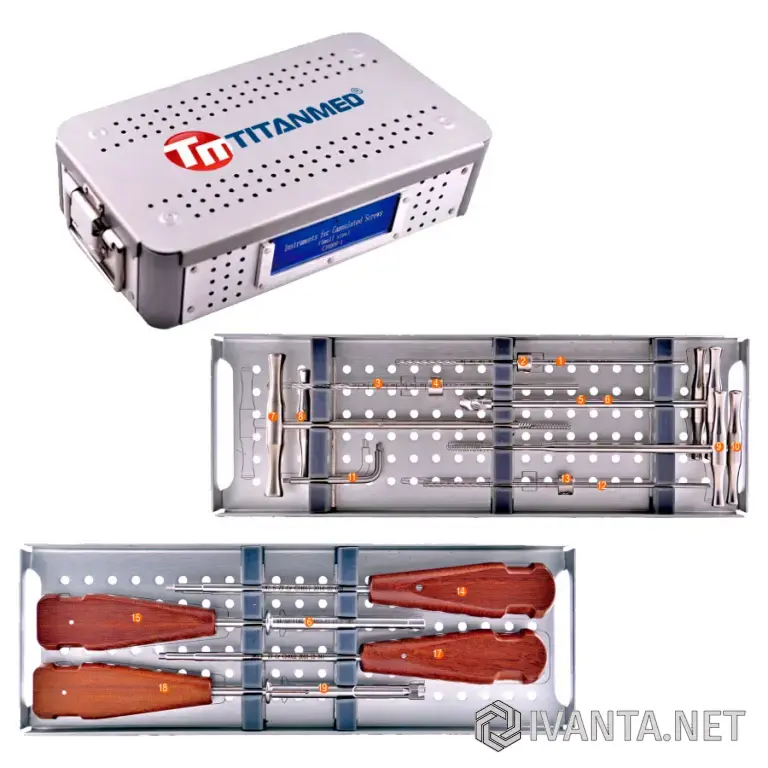 C34000 Комплект инструментов для установки канюлированных винтов Φ3.5, Φ4.0, Φ4.5
