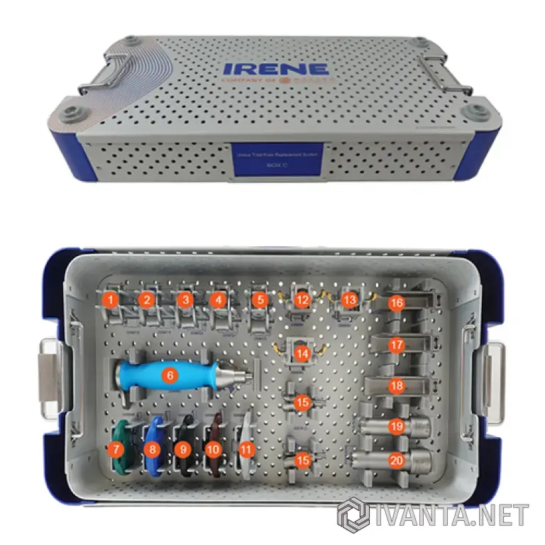 GX060000-A Hабор инструментов для эндопротезирования коленного сустава Unique (бокс С)