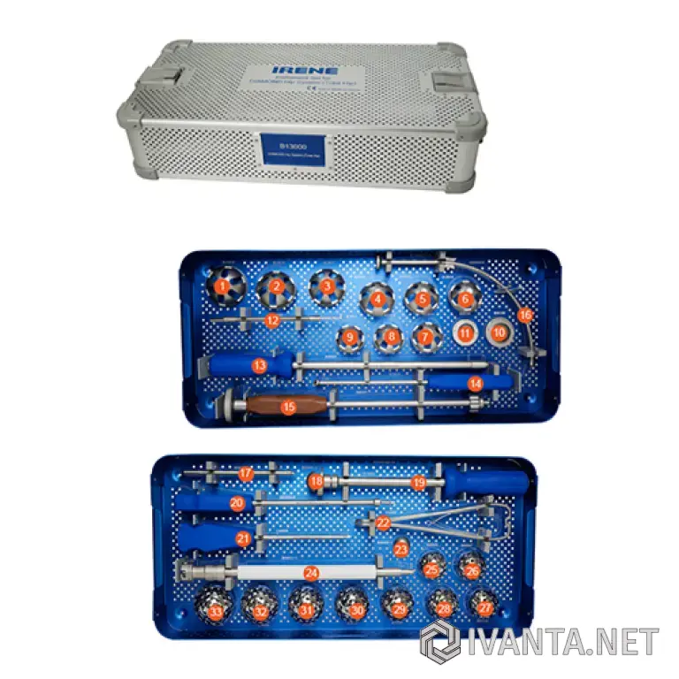 B13000 Набор инструментов для установки тотального эндопротеза тазобедренного сустава DIAMOND