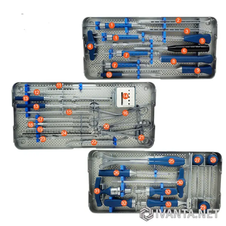 A43000 Набор инструментов для титановой 5.0 мм системы тороколюмбарной фиксации