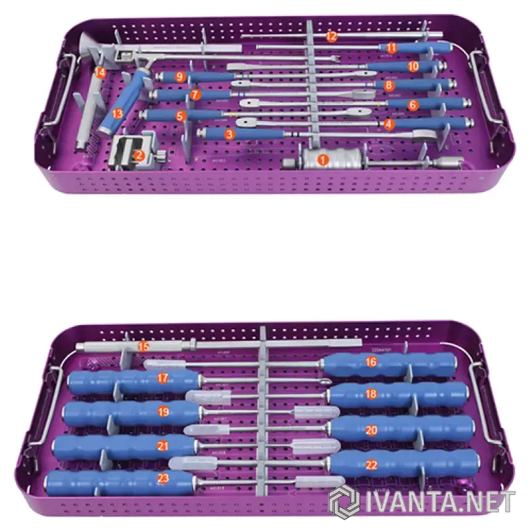 A41000 Набор инструментов для тороколюмбарных межтеловых кейджей PLIF