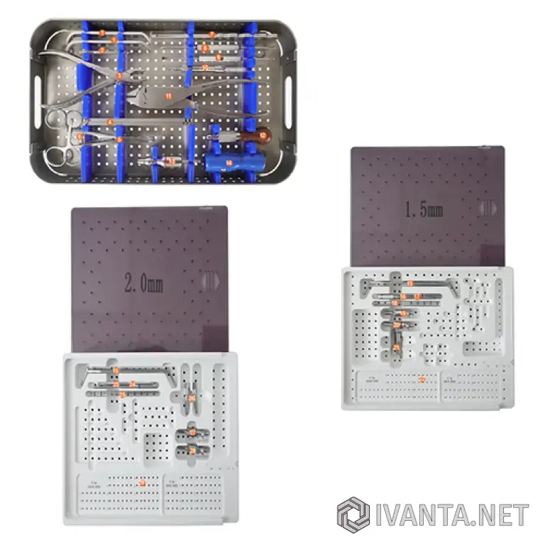 C52000 Набор инструментов для 1.5-2.0 минифрагментов блокированных пластин
