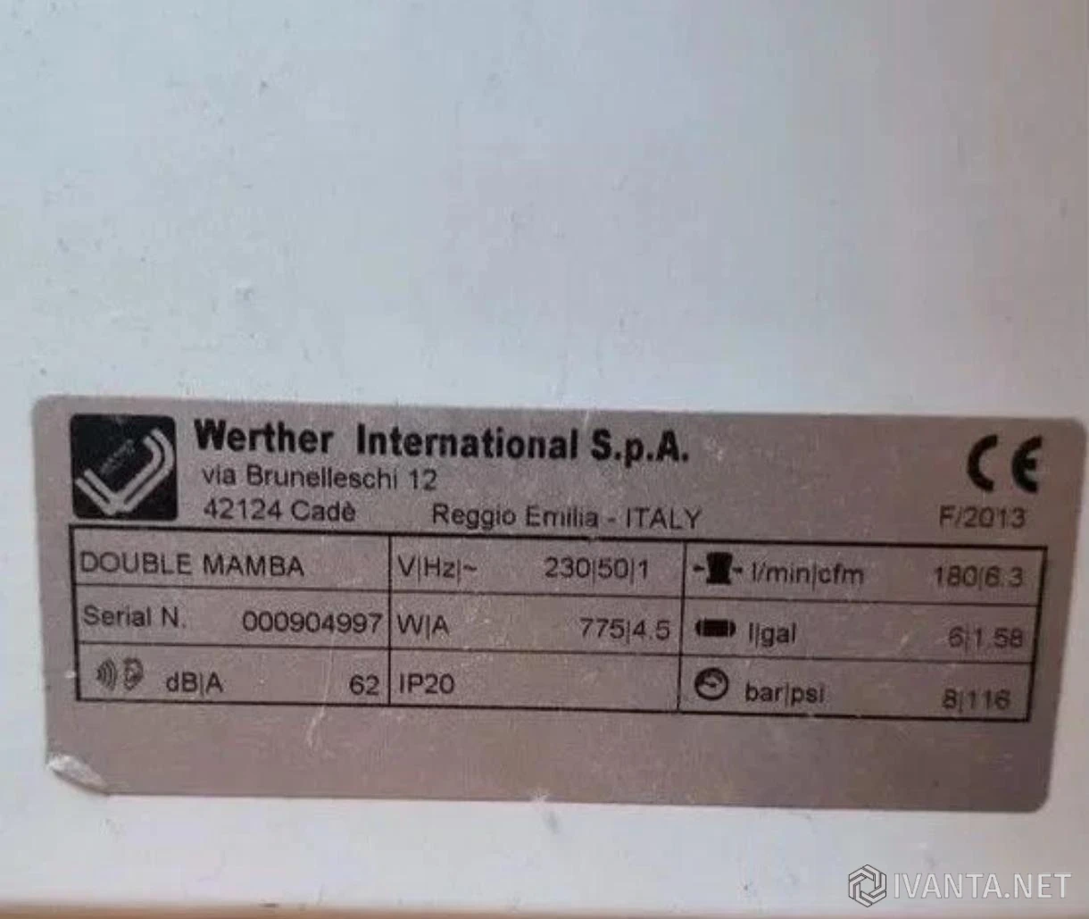 Компрессор Werther Double Mamba без масла, 180 л/мин - Оборудование - Ivanta.net