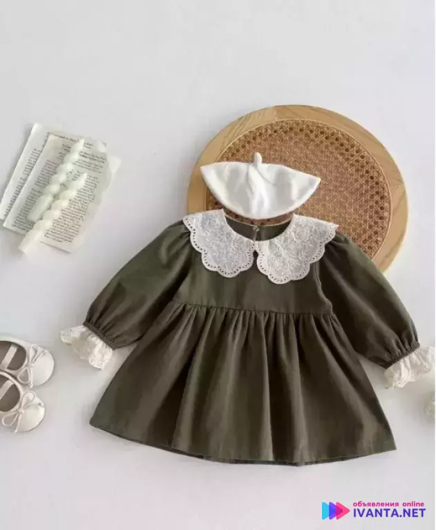 Платье для девочки с воротничком 74-110