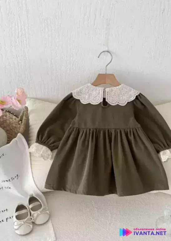 Платье для девочки с воротничком 74-110