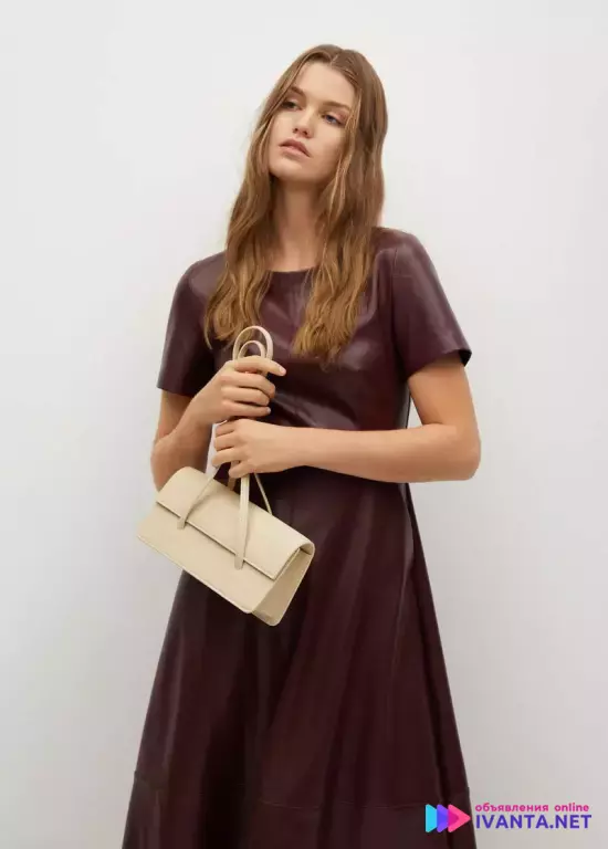 Кожаное платье Mango!